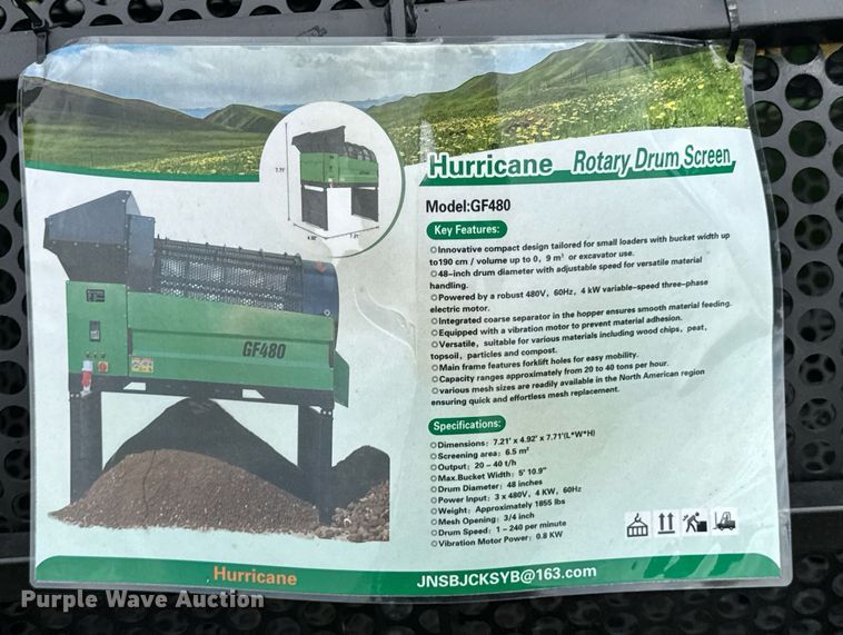 image for item DU9403 2024 Hurricane GF480 trommel screen