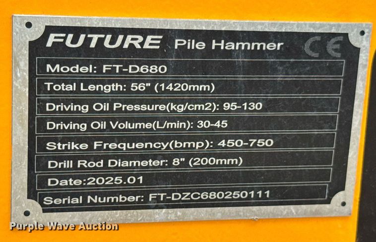 image for item DU9409 2025 Future FT-D680 skid steer post driver