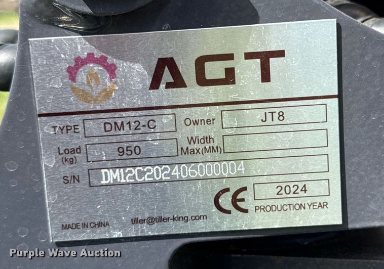 image for item DU9445 2024 AGT DM12-C mini excavator