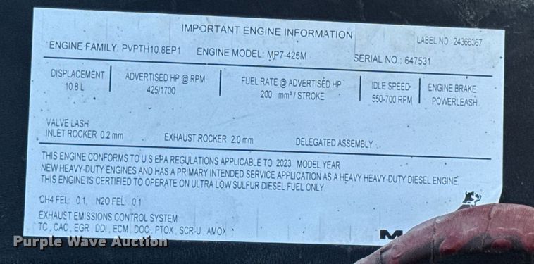 image for item DW3390 2024 Mack Granite GR64F dump truck