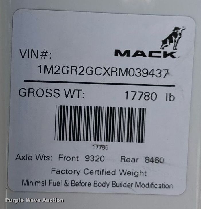 image for item DW3395 2024 Mack Granite GR64F dump truck