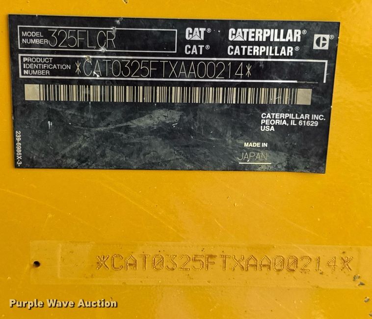 image for item DW3411 2016 Caterpillar 325F LCR excavator