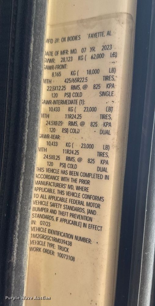 image for item DW3422 2024 Mack Granite GR64F dump truck