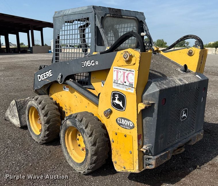 image for item DW5169 2016 John Deere 316GR skid steer loader