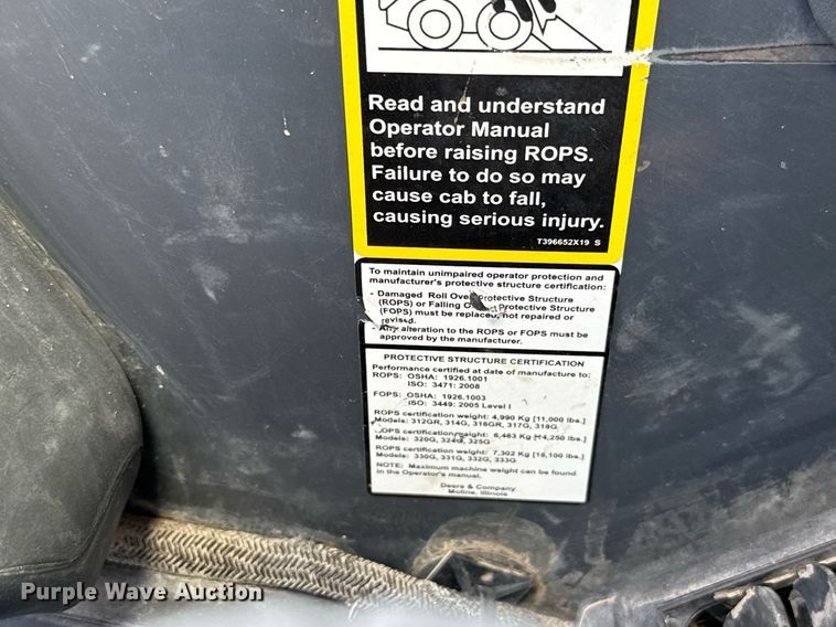 image for item DW5170 2021 John Deere 331G tracked skid steer loader