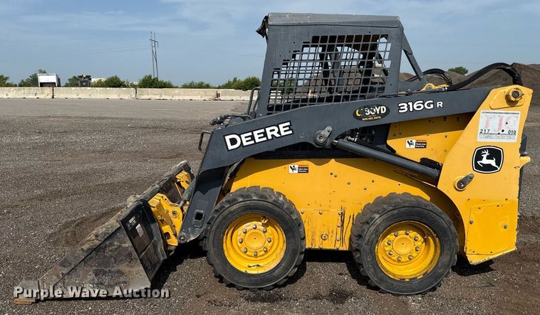 image for item DW5173 2017 John Deere 316GR skid steer loader