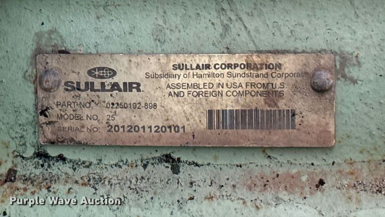 image for item DW5178 Sullair 1600H air compressor