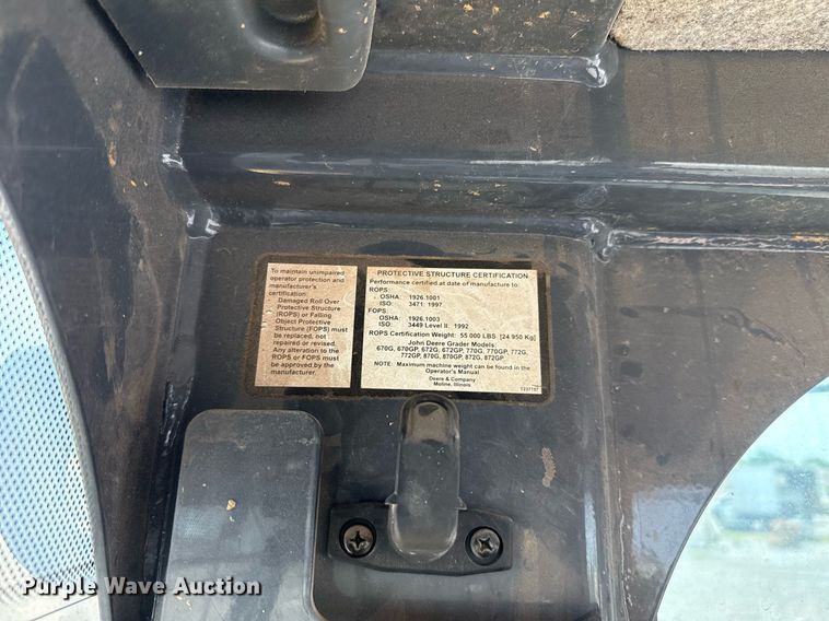 image for item DW5179 2013 John Deere 672GP motor grader