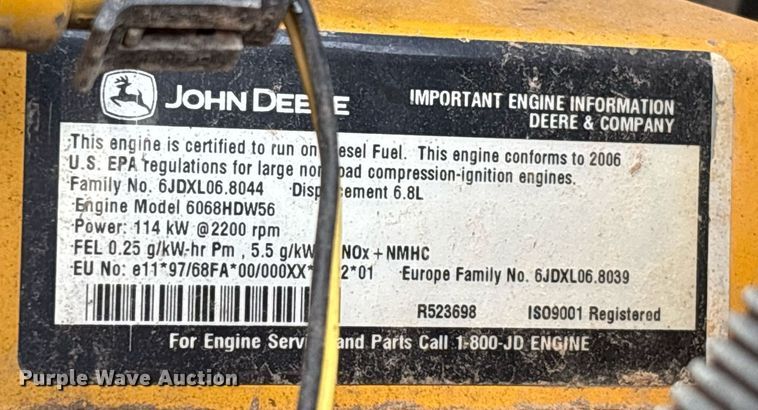 image for item DW7199 2006 John Deere 544J high lift wheel loader