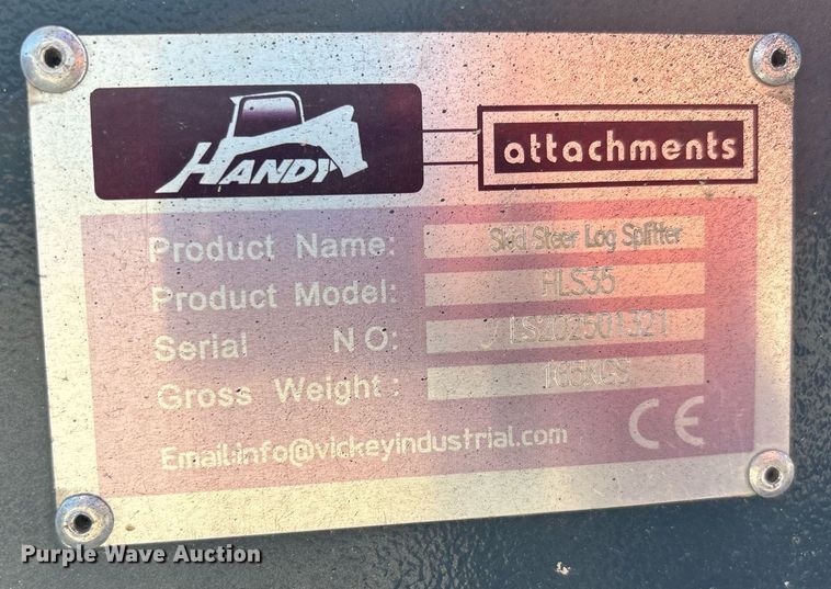 image for item DW7227 Handy HLS35 skid steer log splitter