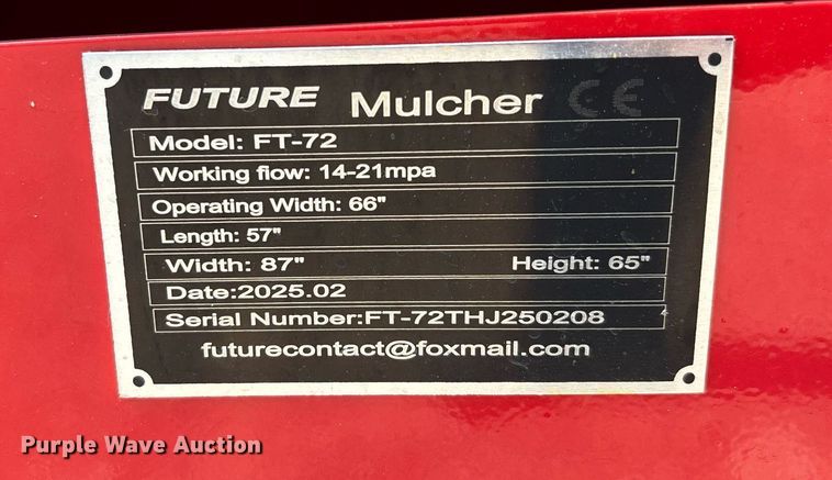 image for item DW7234 2025 Future FT-72 skid steer mulcher