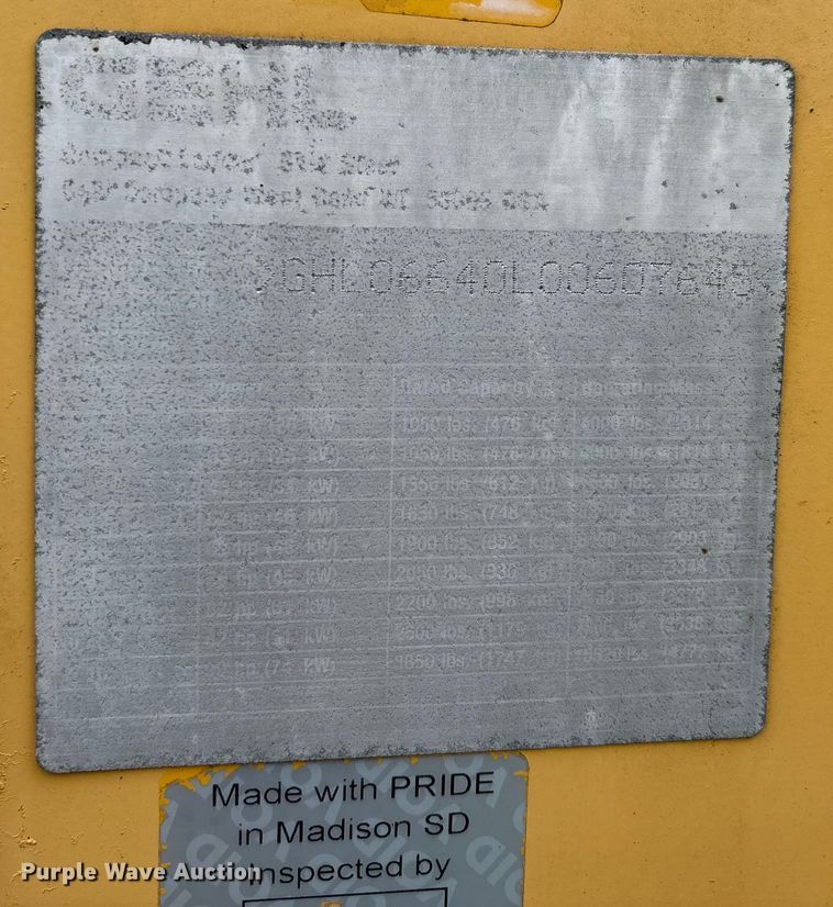 image for item DW7247 2008 Gehl 6640E skid steer loader