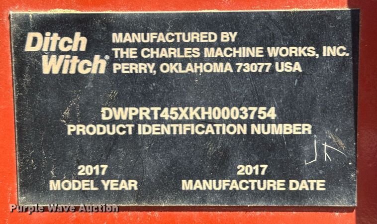 image for item DX5682 2017 Ditch Witch RT45 trencher
