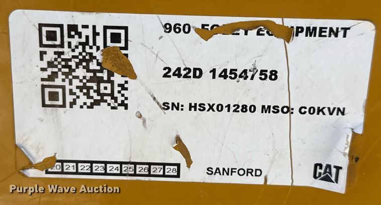 image for item DX5692 2020 Caterpillar 242D3 skid steer loader