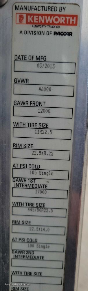 image for item DX7203 2014 Kenworth T660 semi truck