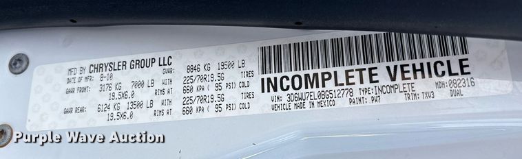 image for item DX8049 2011 Dodge Ram 5500 bucket truck