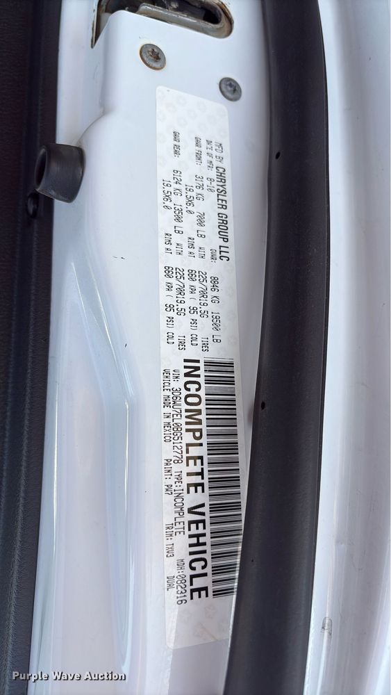 image for item DX8049 2011 Dodge Ram 5500 bucket truck