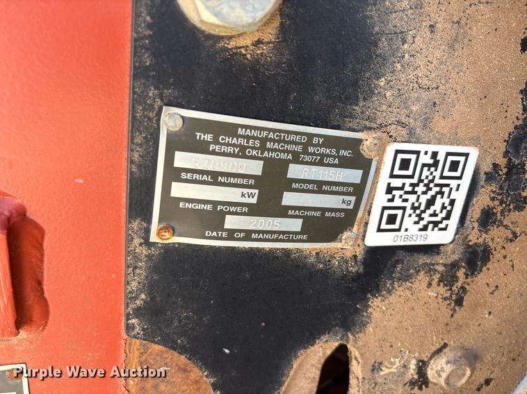 image for item DX8065 2005 Ditch Witch RT115 cable plow