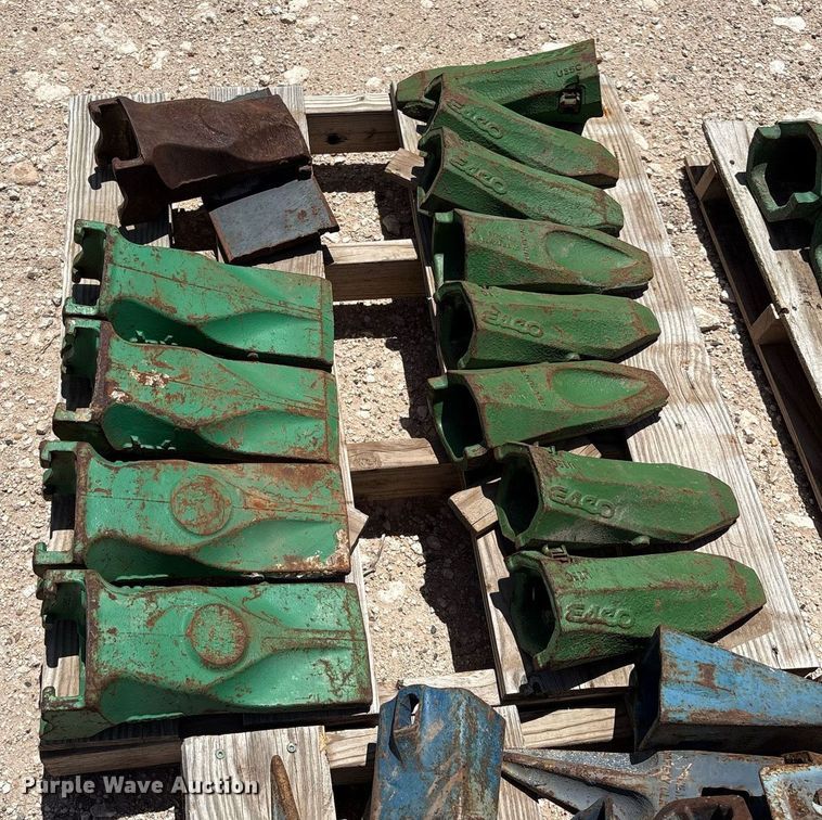 image for item DX8076 (7) pallets of bucket teeth 