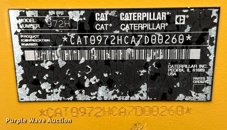 image for item DY0441 2006 Caterpillar 972H wheel loader