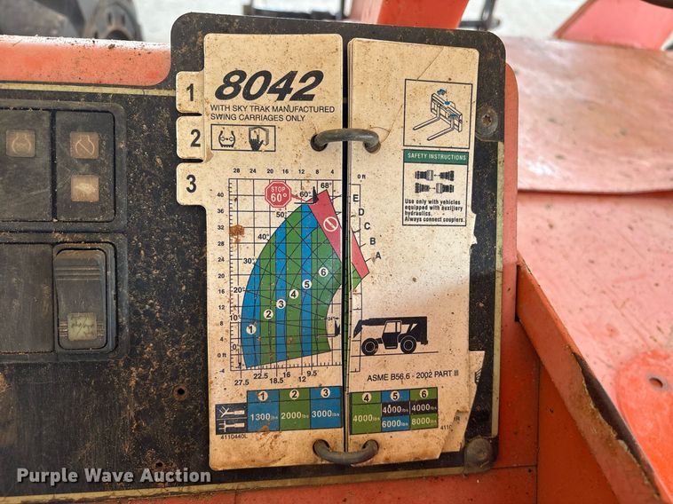 image for item DY0888 2006 Sky Trak 8042 telehandler