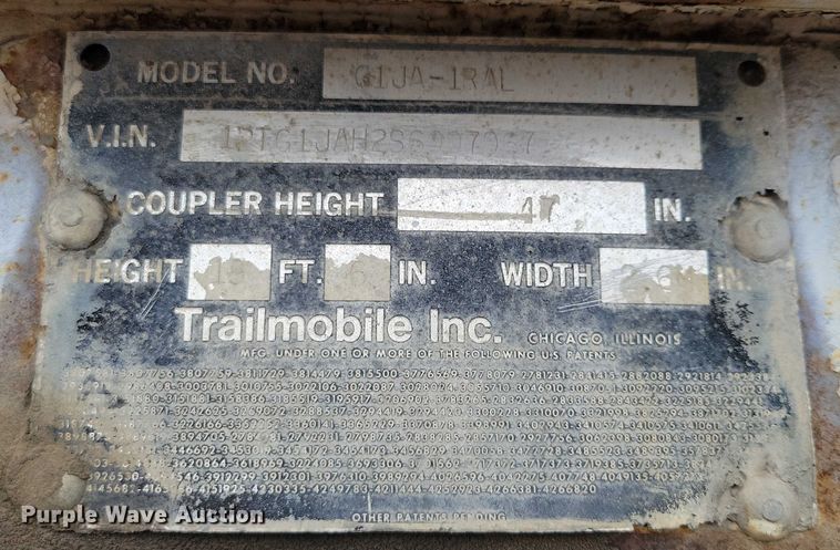 image for item EA2471 1995 Trailmobile C1JA-1RAL dry van trailer