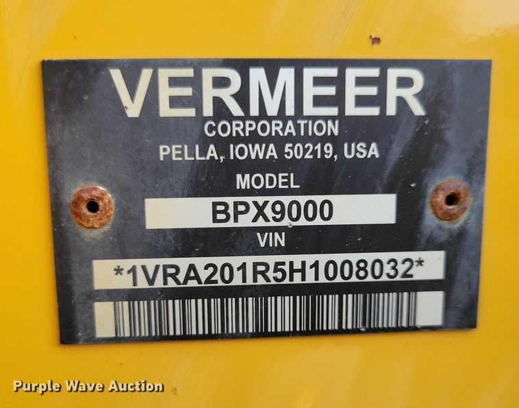 image for item EA2484 2017 Vermeer BPX9000 bale processor