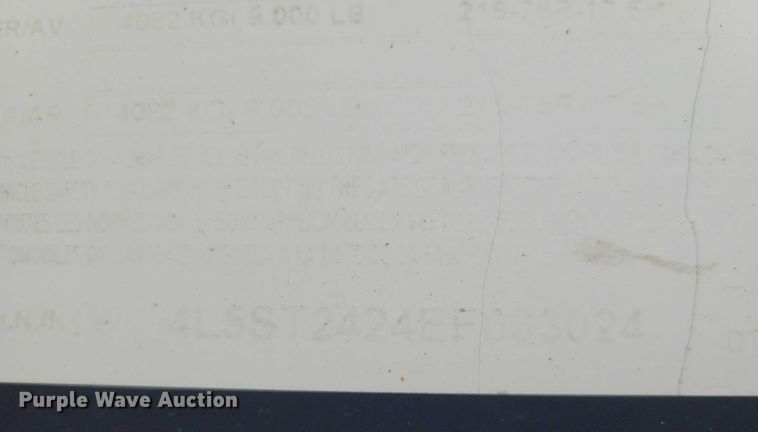 image for item EA2490 2014 Behnke DT8X16E900GN tilt deck equipment trailer