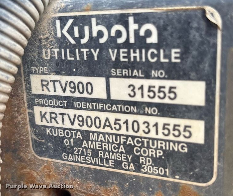 image for item EC4367 2005 Kubota RTV900 utility vehicle