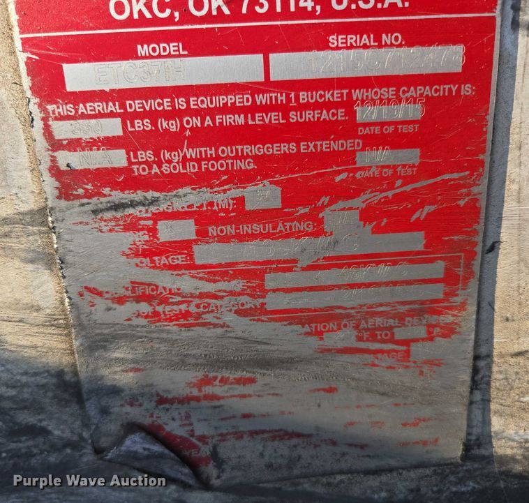 image for item ED2164 2016 Ford F550 Super Duty XL bucket truck