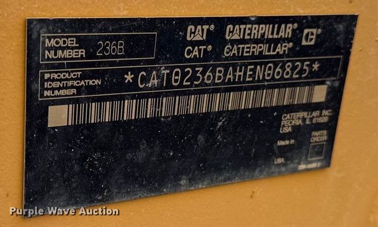 image for item ED4331 2007 Caterpillar 236B2 skid steer loader