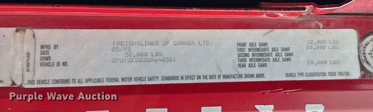 image for item ED4333 1995 Freightliner FLD 112 dump truck