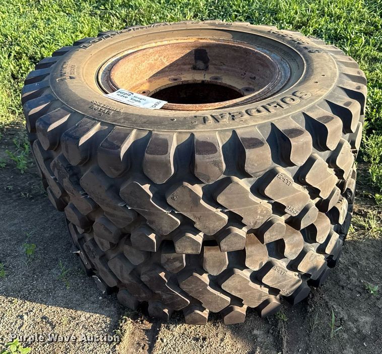 image for item ED4391 (2) 15.5-25 tires and wheels