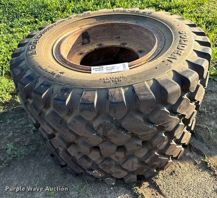 image for item ED4391 (2) 15.5-25 tires and wheels