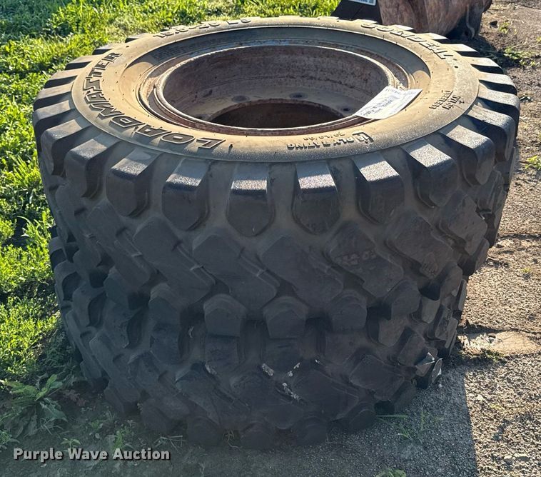 image for item ED4391 (2) 15.5-25 tires and wheels