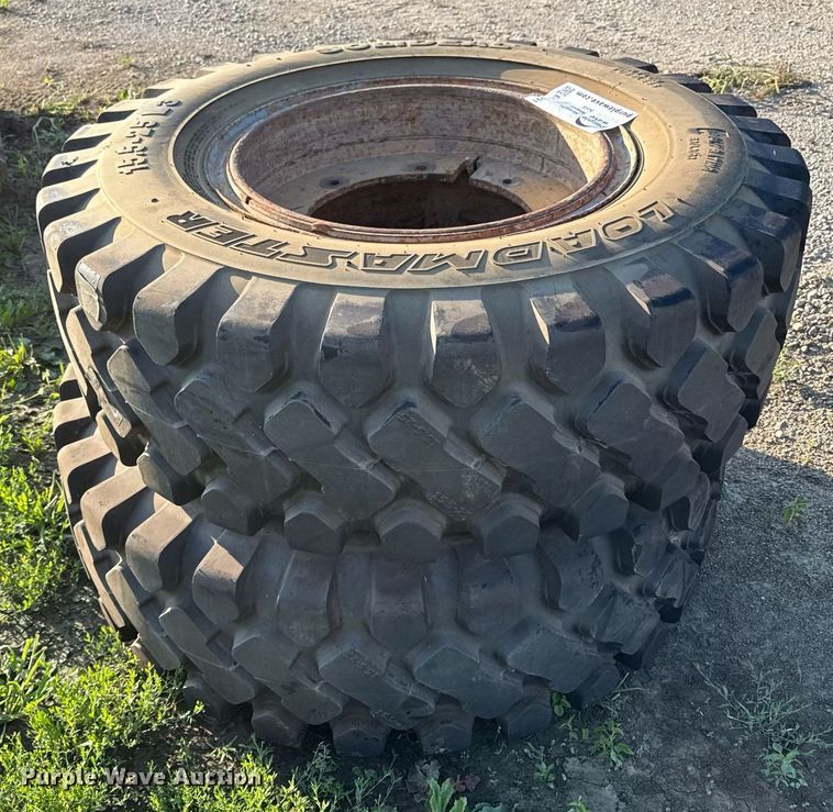 image for item ED4391 (2) 15.5-25 tires and wheels