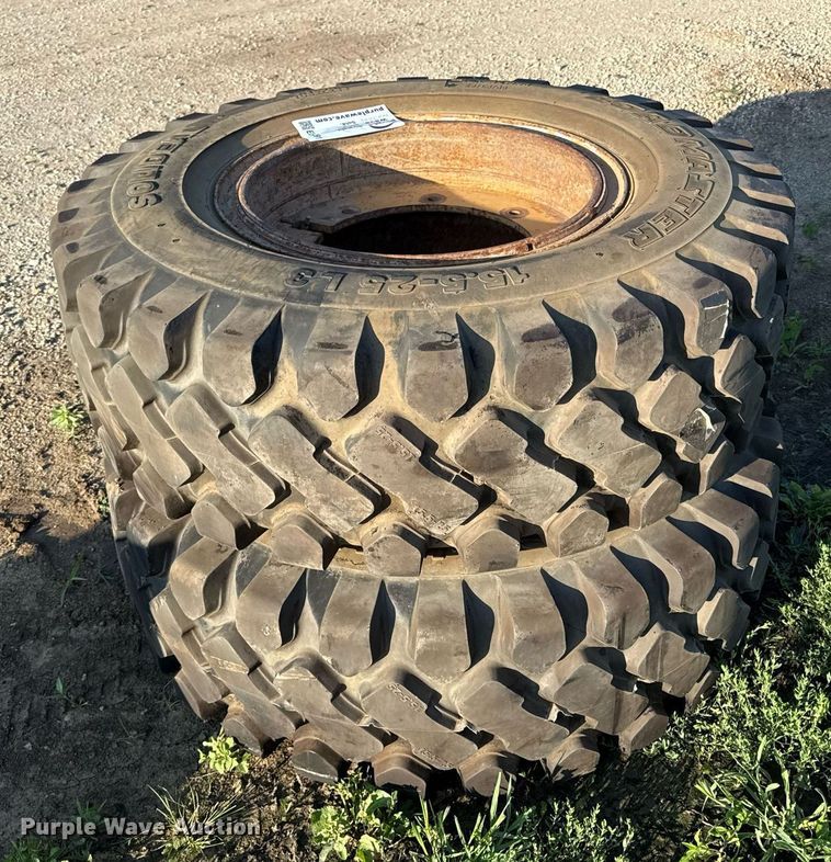 image for item ED4391 (2) 15.5-25 tires and wheels
