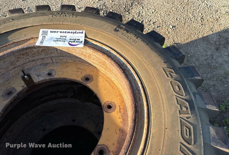 image for item ED4391 (2) 15.5-25 tires and wheels