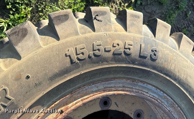 image for item ED4391 (2) 15.5-25 tires and wheels