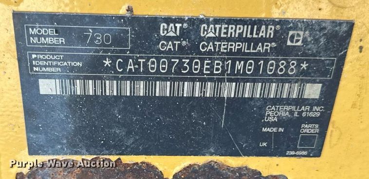 image for item ED4394 2007 Caterpillar 730 articulated haul truck