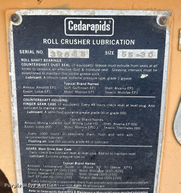 image for item ED4396 Cedarapids 5530 roll crushing plant