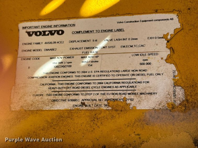 image for item ED5801 2004 Volvo A25D articulated haul truck