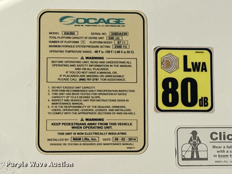 image for item EG6065 2014 Dodge Ram 5500HD bucket truck