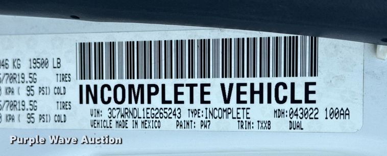 image for item EG6065 2014 Dodge Ram 5500HD bucket truck