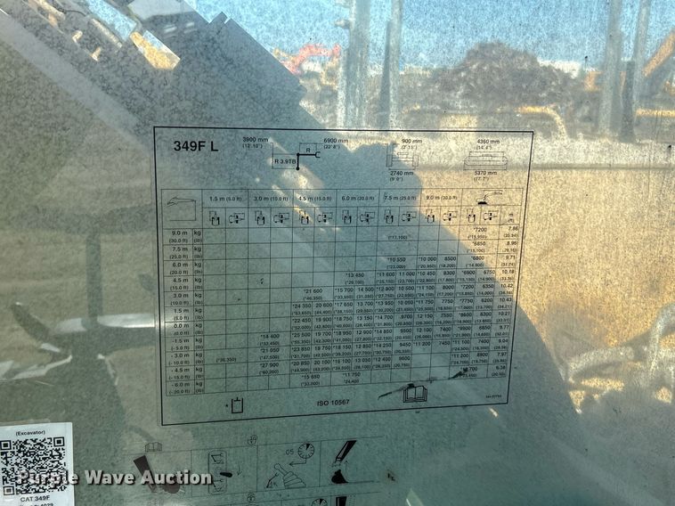 image for item EK8365 2018 Caterpillar 349FL excavator