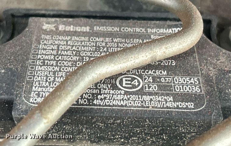 image for item EK8378 2016 Bobcat T590 tracked skid steer loader