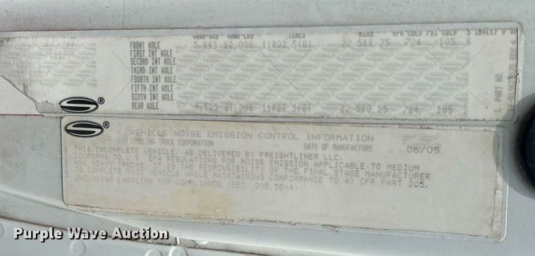 image for item EK8416 2006 Sterling Acterra flatbed truck