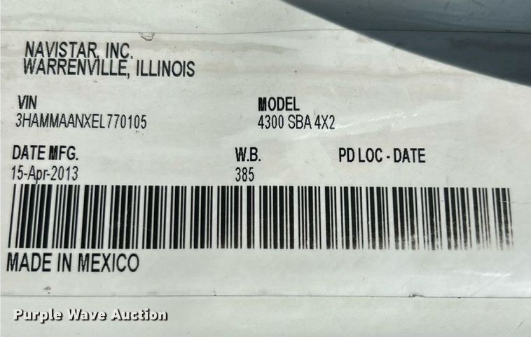 image for item EK8435 2014 International MA025 utility / service truck