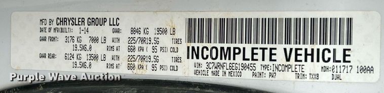 image for item EK8450 2014 Dodge Ram 5500  Crew Cab dump truck