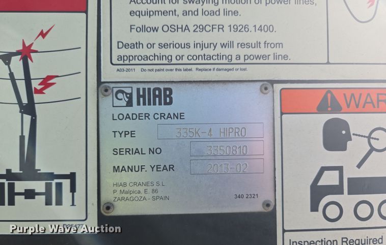 image for item EM7481 Hiab 335K-4 Hipro truck mounted crane